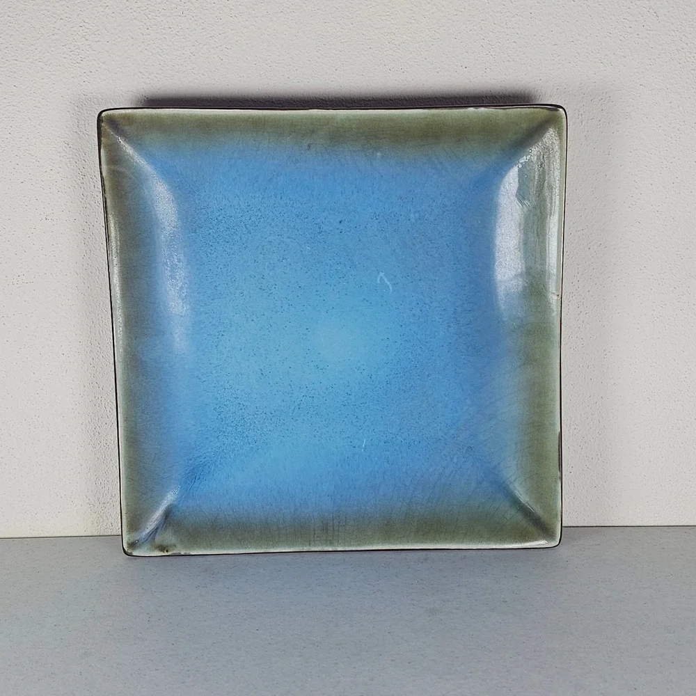 The Cellar ‎ Reactive Blue Square Dinner Plate 8592122